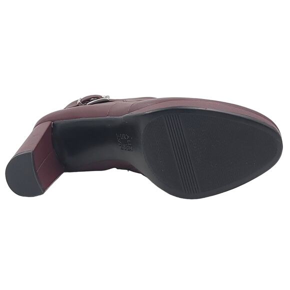 Naturalizer Women Platform Ankle Booties Braxton Size US 10M Cab Sauvignon Red - Picture 5 of 5